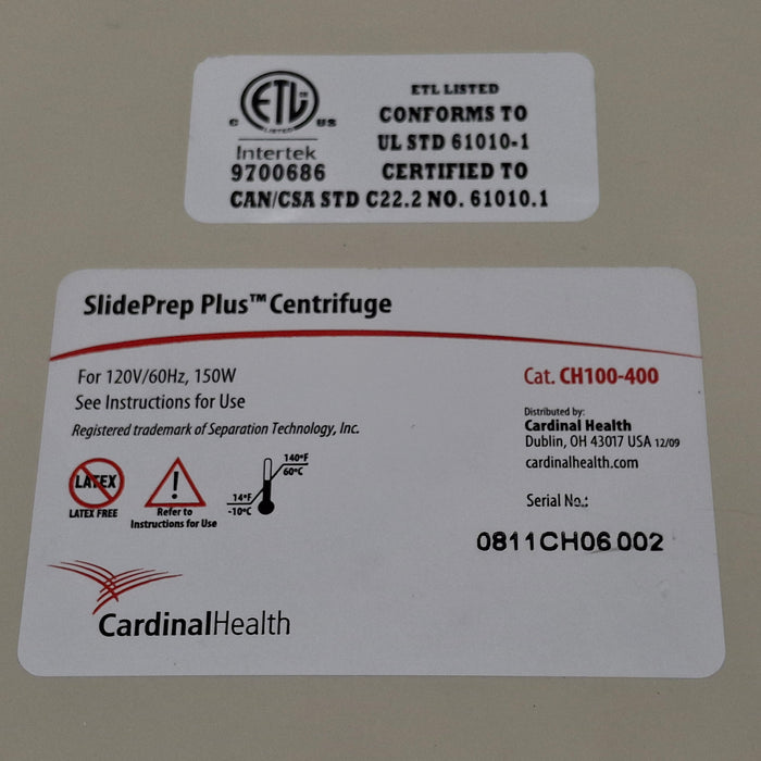Cardinal Health SlidePrep Plus Centrifuge
