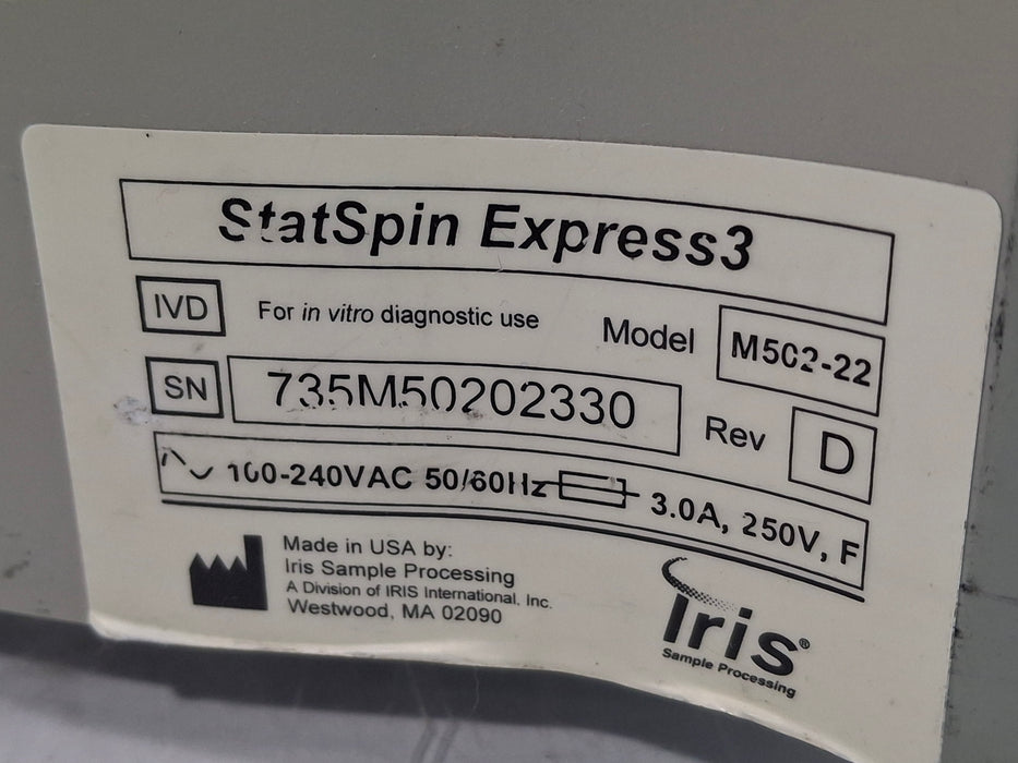 IRIS Medical StatSpin Express 3 Centrifuge