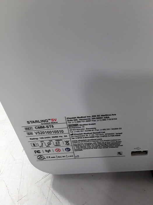 Cheetah Medical, Inc. Starling SV Fluid Management System