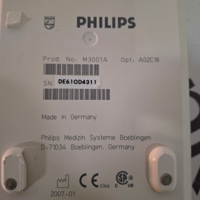 Philips M3001A-A02C18 OxiMax SpO2, NIBP, 12 lead ECG, Temp, IBP MMS Module