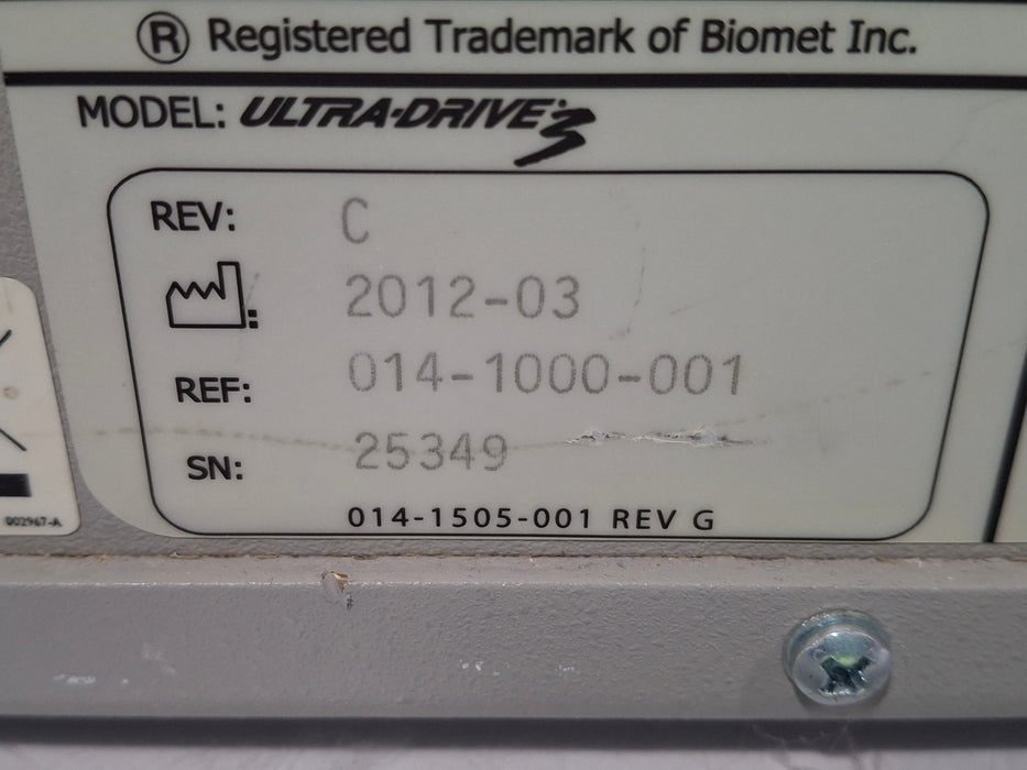 Biomet, Inc. Ultra-Drive 3 Ultrasonic Revision System