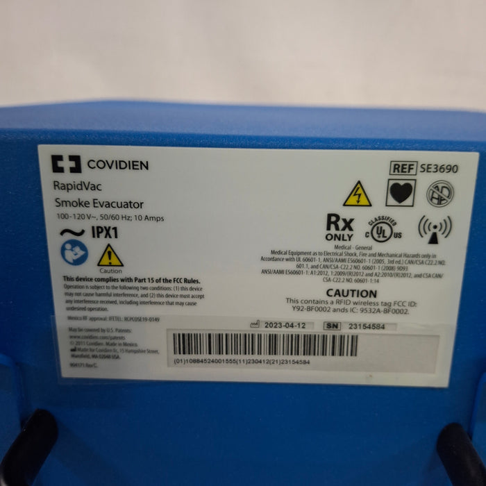 Covidien RapidVac SE3690 Smoke Evacuator