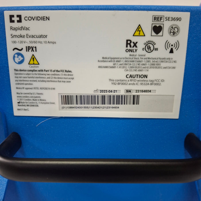 Covidien RapidVac SE3690 Smoke Evacuator