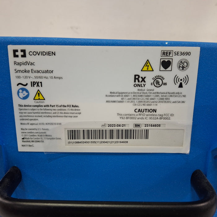 Covidien RapidVac SE3690 Smoke Evacuator