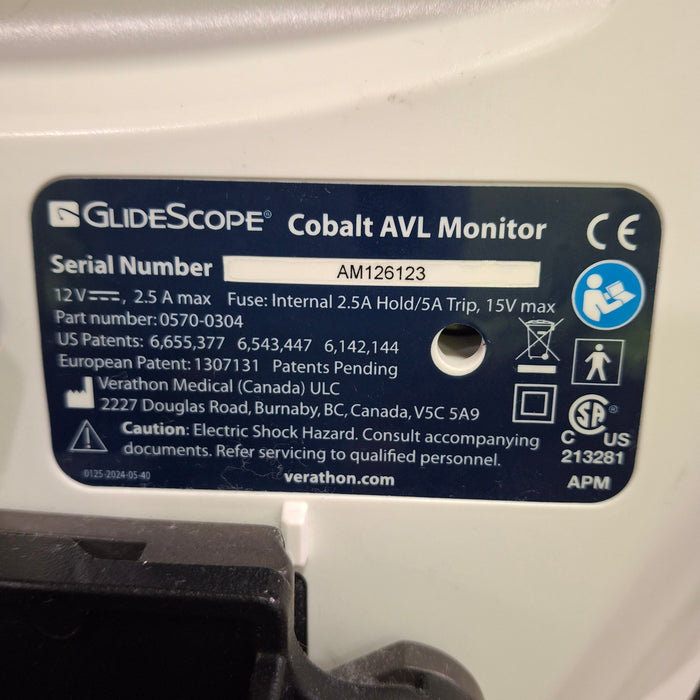 Verathon Medical, Inc Glidescope Cobalt AVL Video Laryngoscope