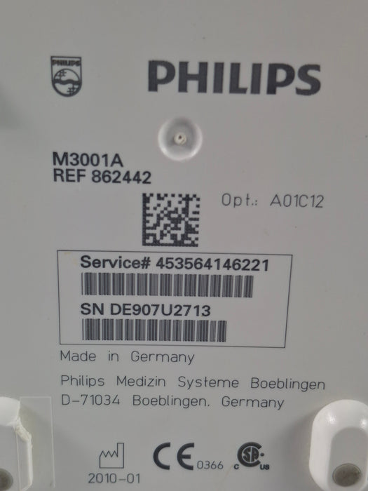 Philips M3001A-A01C12 Fast SpO2, NIBP, 12 lead ECG MMS Module