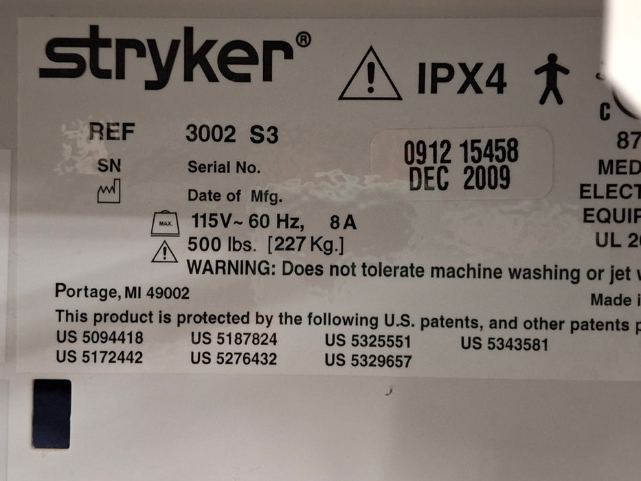 Stryker Secure III 3002 Hospital Bed