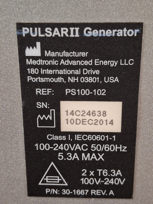 Medtronic PEAK Plasmablade Pulsar II Peak Surgery System