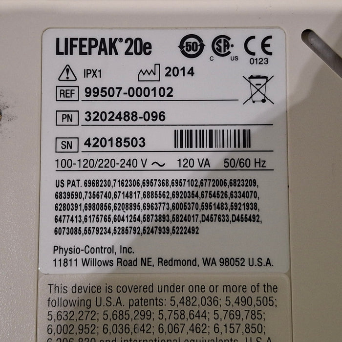 Physio-Control LifePak 20e Defibrillator
