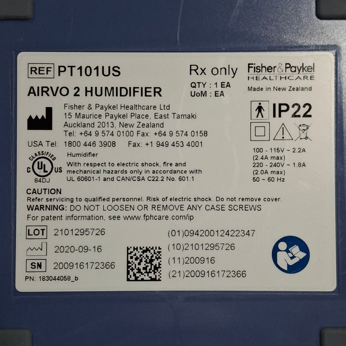 Fisher & Paykel Airvo 2 Humidified High Flow Therapy Unit