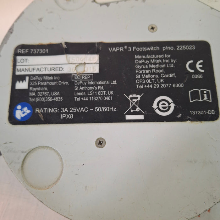 DePuy VAPR 3 225023 Foot Switch