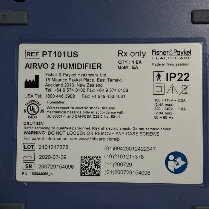 Fisher & Paykel Airvo 2 Humidified High Flow Therapy Unit