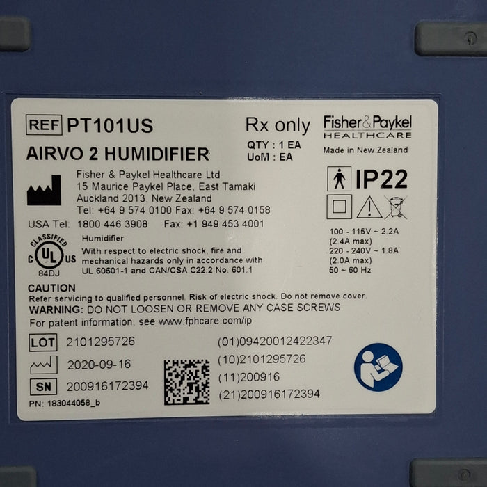 Fisher & Paykel Airvo 2 Humidified High Flow Therapy Unit