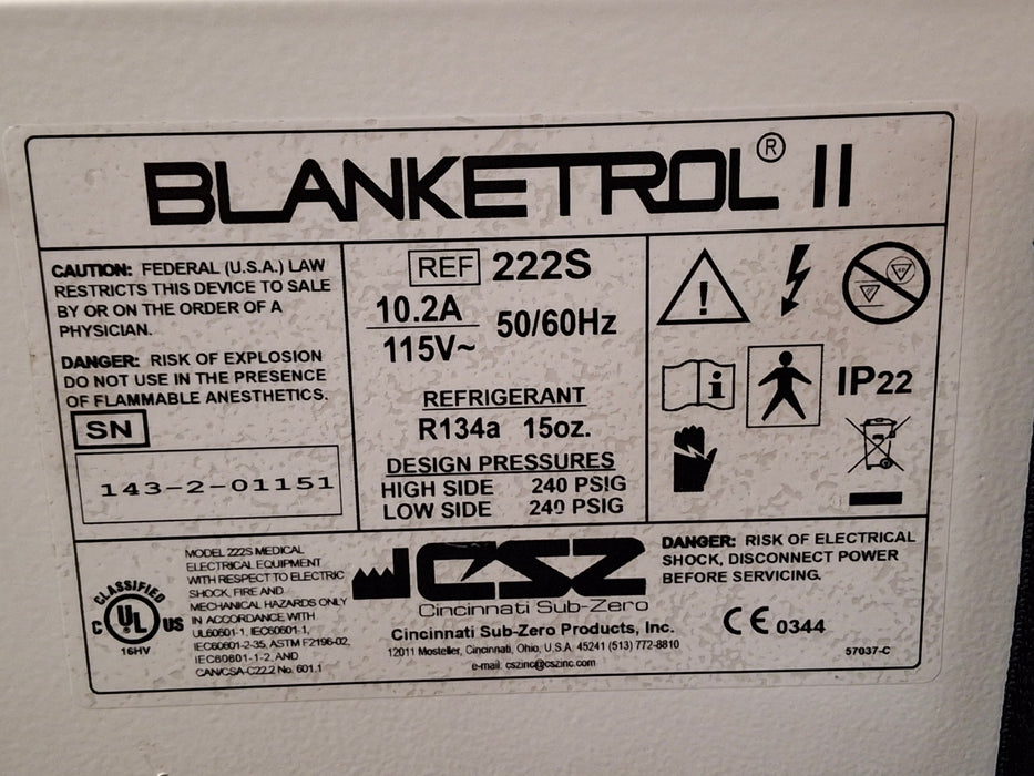 Cincinnati Sub-Zero CSZ Blanketrol II Hyper/Hyporthermia Unit