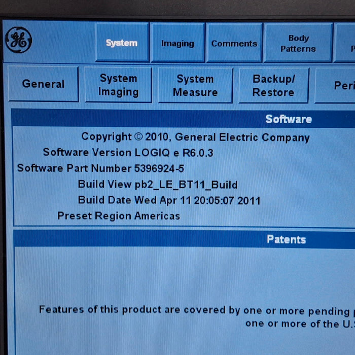 GE Healthcare Logiq e Ultrasound