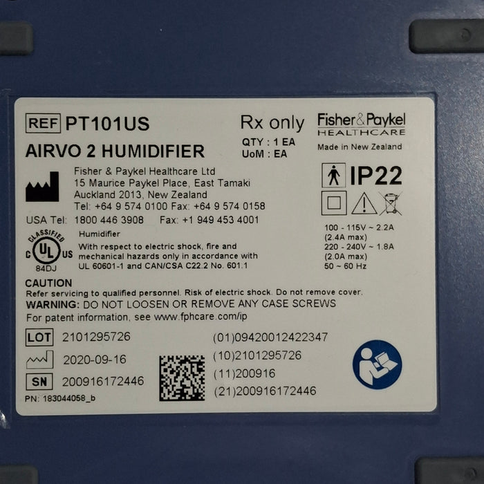Fisher & Paykel Airvo 2 Humidified High Flow Therapy Unit
