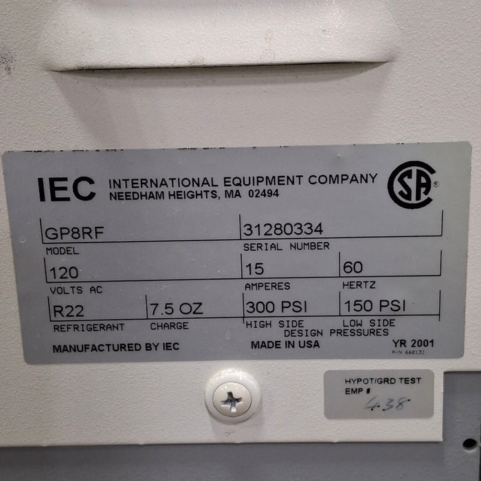 IEC Centra GP8RF Centrifuge