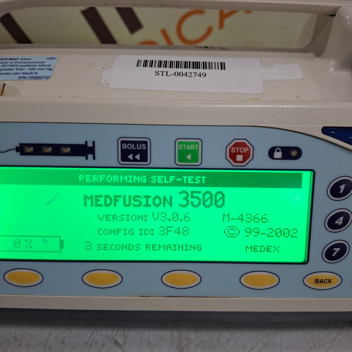 Smiths Medical Medfusion 3500 Version 3 Syringe Infusion Pump