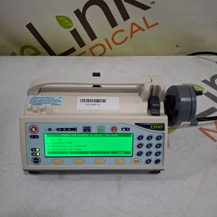 Smiths Medical Medfusion 3500 Version 3 Syringe Infusion Pump