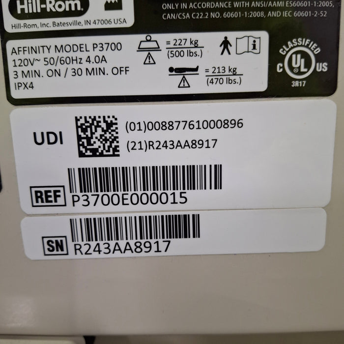 Hill-Rom Affinity 4 Patient Birthing Bed