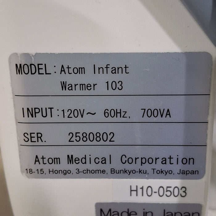 Atom Medical USA 103 Infant Warmer