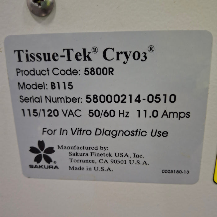 SAKURA Tissue-Tek Cryo3 Cryostat