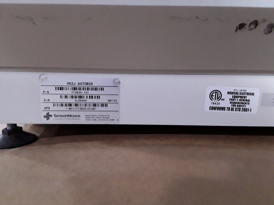 SensorMedics VMax V62J Plethysmograph