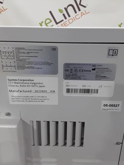 Sysmex CS-2500 Automated Blood Coagulation Analyzer