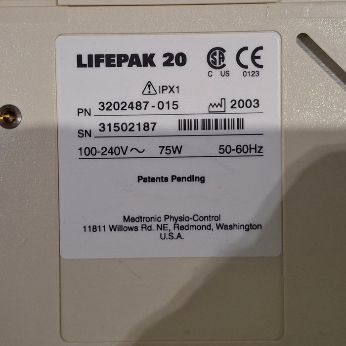Physio-Control LifePak 20 Defibrillator