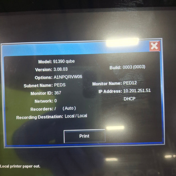 Spacelabs Healthcare 91390 - QUBE Patient Monitor