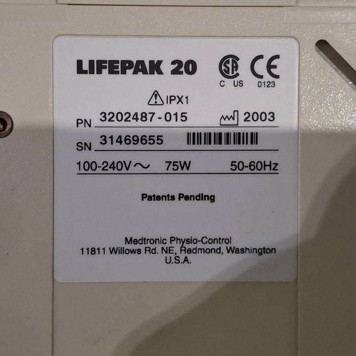 Physio-Control LifePak 20 Defibrillator