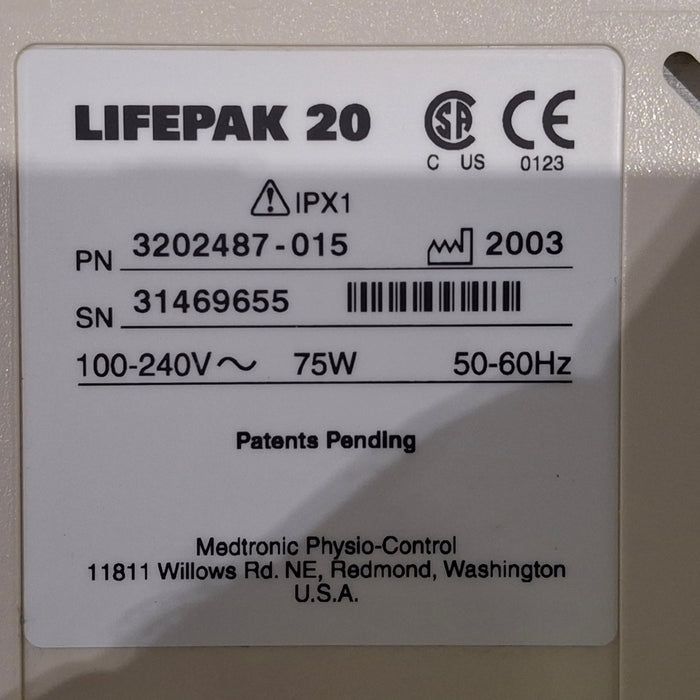 Physio-Control LifePak 20 Defibrillator