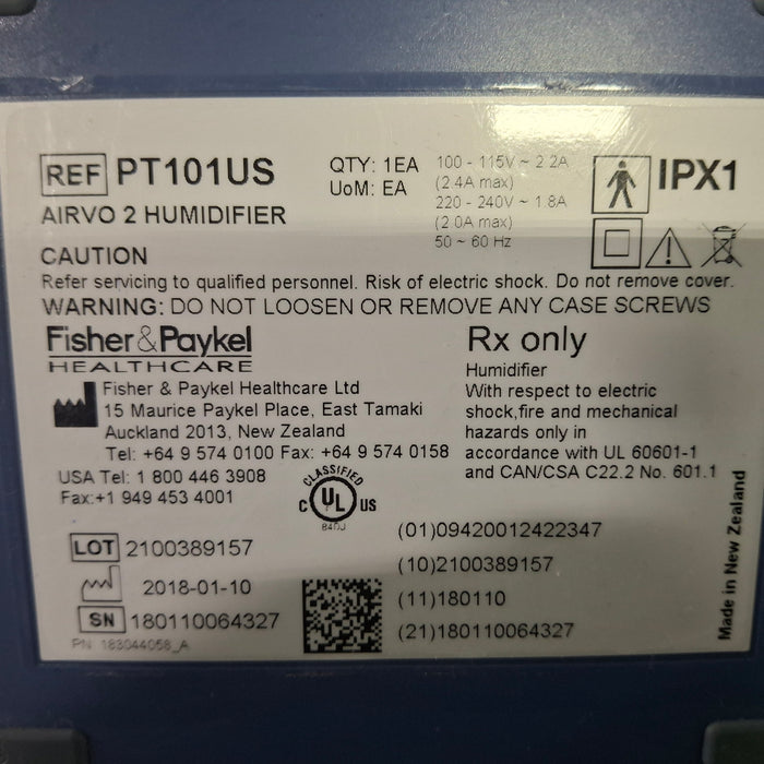 Fisher & Paykel Airvo 2 Humidified High Flow Therapy Unit