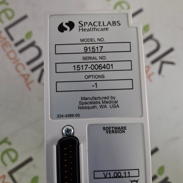 Spacelabs Healthcare Ultraview SL 91517 Multigas Analyzer