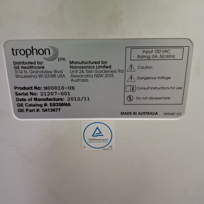 NanoSonics NanoSonics Trophon EPR High Level Disinfection Ultrasound reLink Medical