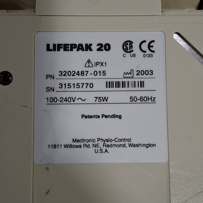 Physio-Control LifePak 20 Defibrillator