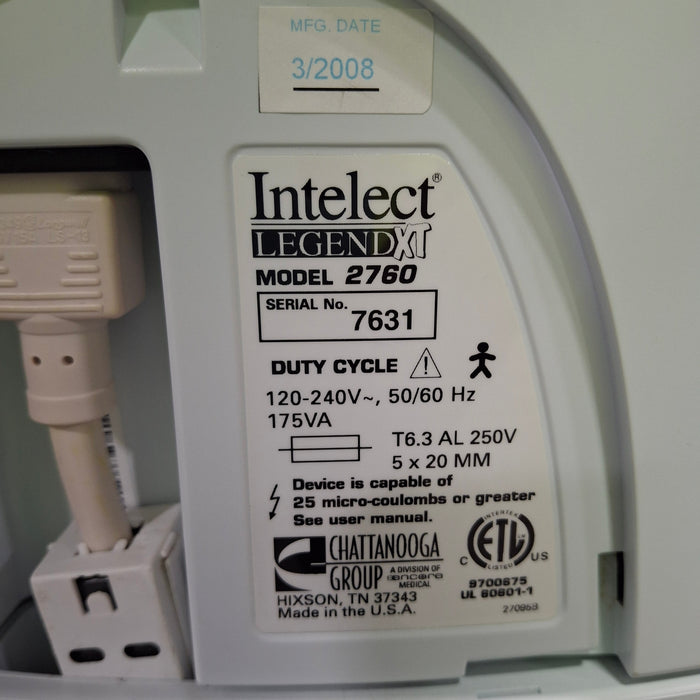 Chattanooga Group Model 2760 Intelect Legend XT