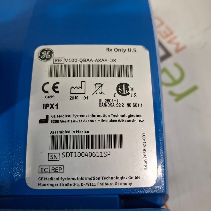 GE Healthcare Dinamap V100 - NIBP, SpO2, Temp Vital Signs Monitor