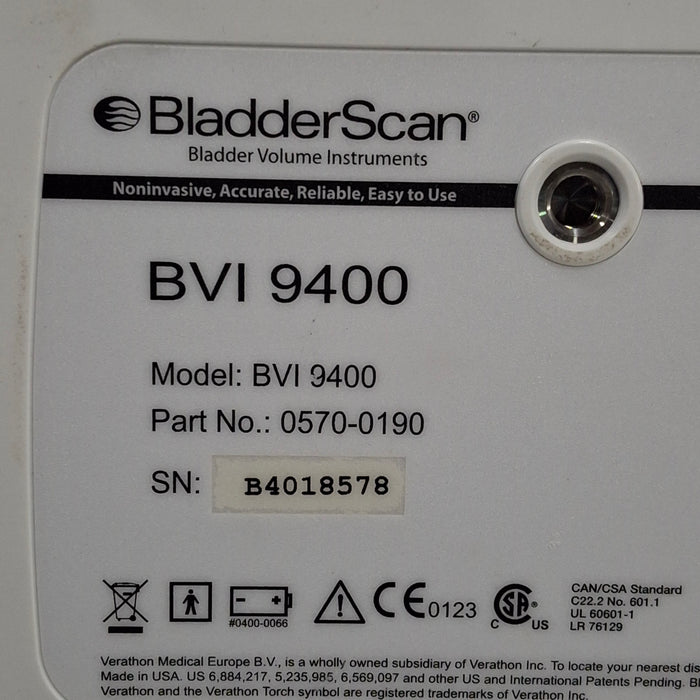 Verathon Medical, Inc BVI 9400 Bladderscan