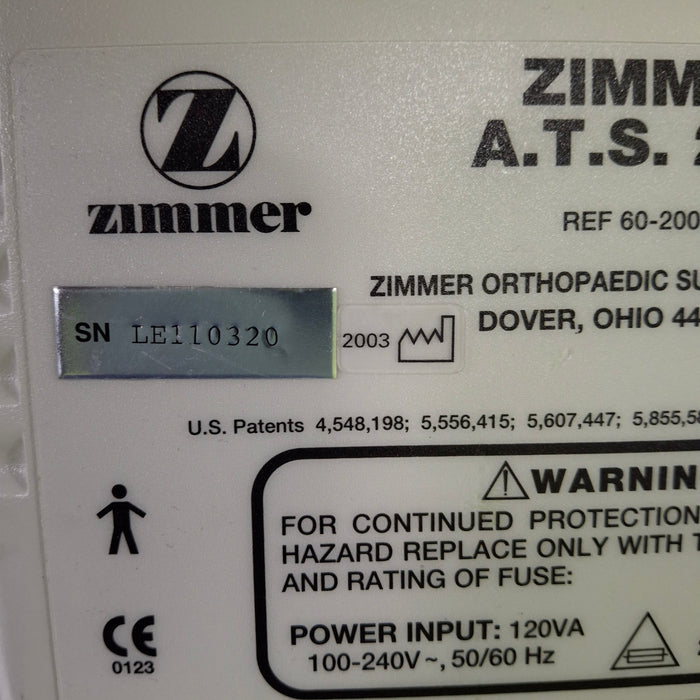Zimmer ATS 2000 Automatic Tourniquet System