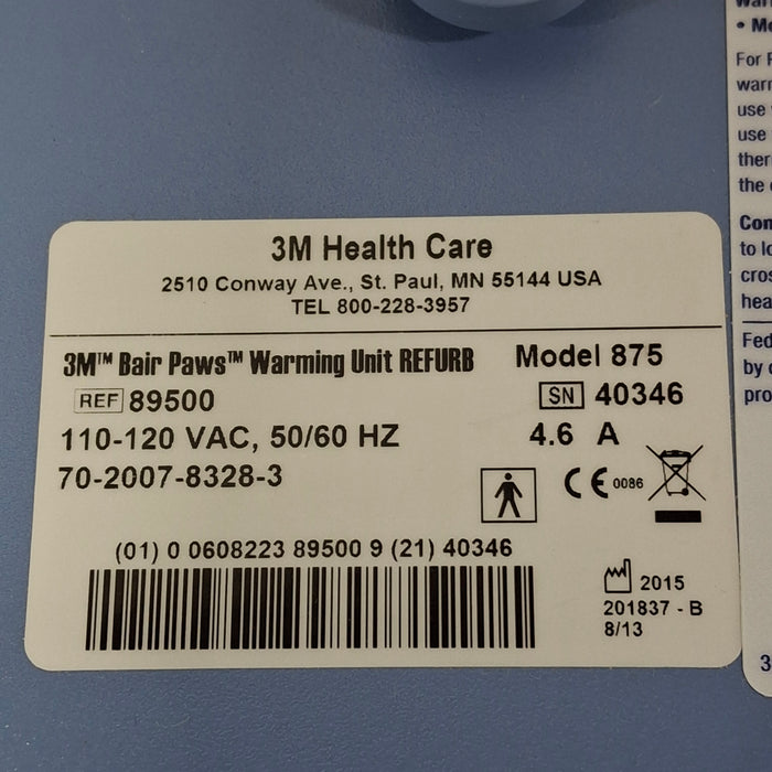 3M Bair Paws 875 Patient Warmer