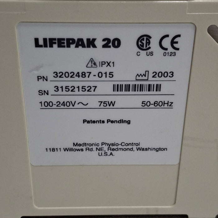 Physio-Control LifePak 20 Defibrillator