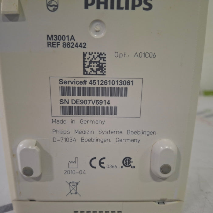 Philips M3001A-A01C06 Fast SpO2, NIBP, ECG, Temp, IBP MMS Module