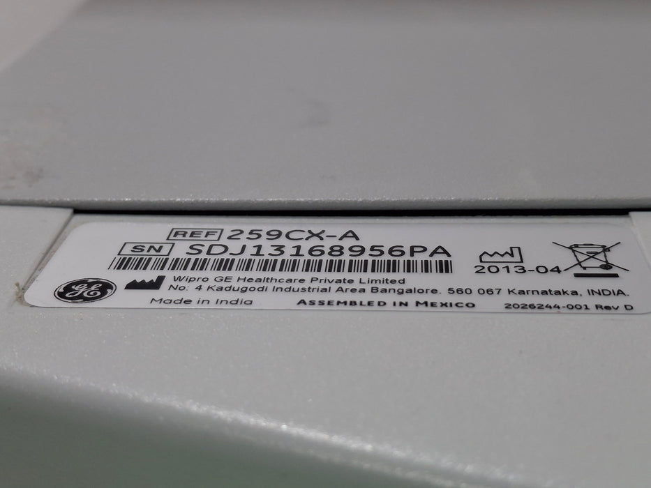 GE Healthcare Corometrics 250cx Series Model 259cx-a Fetal Monitor