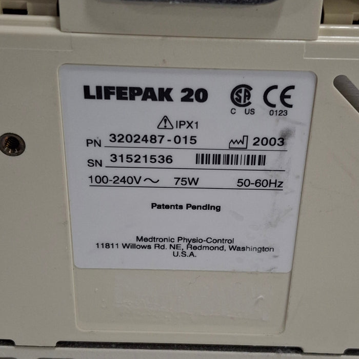 Physio-Control LifePak 20 Defibrillator