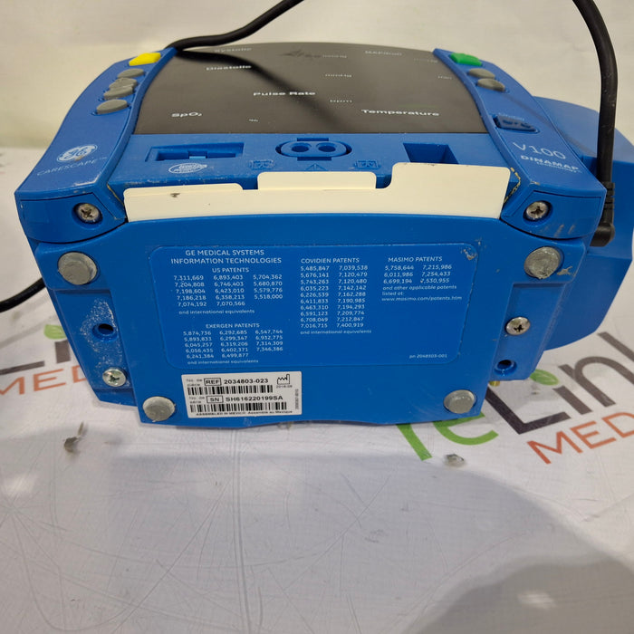 GE Healthcare Dinamap V100 - NIBP, SpO2, Temp Vital Signs Monitor