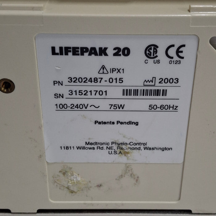 Physio-Control LifePak 20 Defibrillator