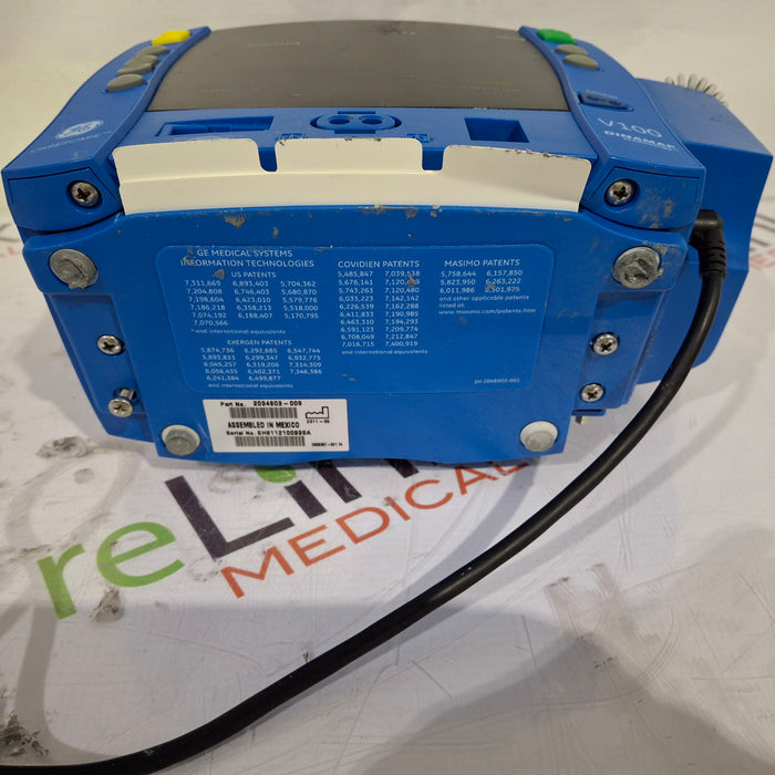 GE Healthcare Dinamap V100 - NIBP, SpO2, Temp Vital Signs Monitor