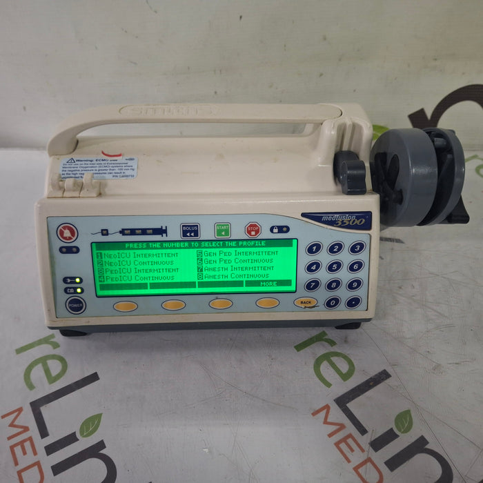 Smiths Medical Medfusion 3500 Version 5 Syringe Infusion Pump