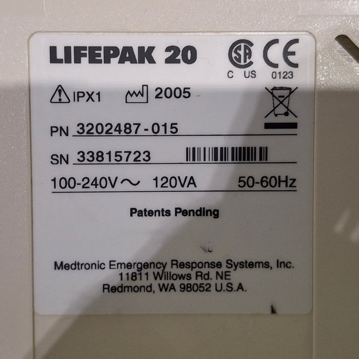 Physio-Control LifePak 20 Defibrillator